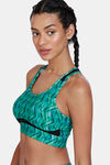 Zelocity Quick Dry Sports Bra With Removable Padding - Green Spruce — thumbnail 3